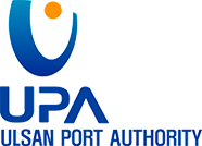 울산항만공사 영문 시그니처 : 로고, 울산항만공사의 영문 약자인 UPA, ulsan port authority 3개 요소가 있는 버전 