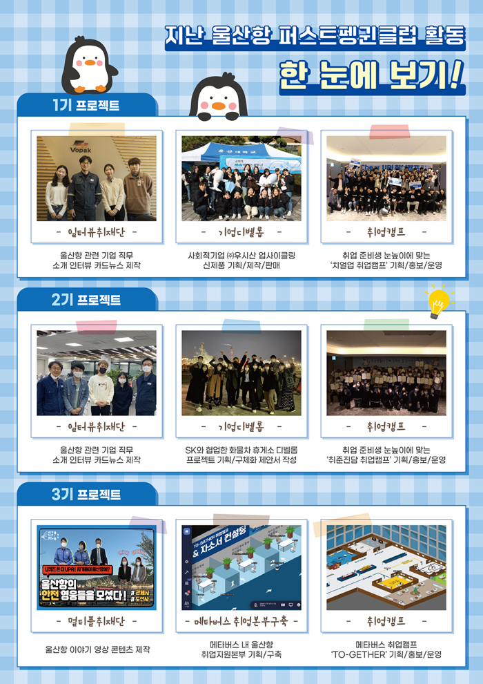 다시 돌아온! 울산항 퍼스트 펭귄클럽 4기 모집